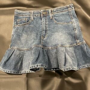 Celebrity Pink Blue Denim Skirt